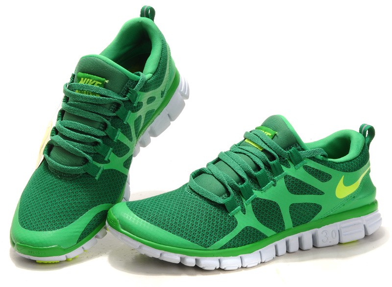 Nike Free 3.0 V3 Womens Shoes green yellow - Click Image to Close